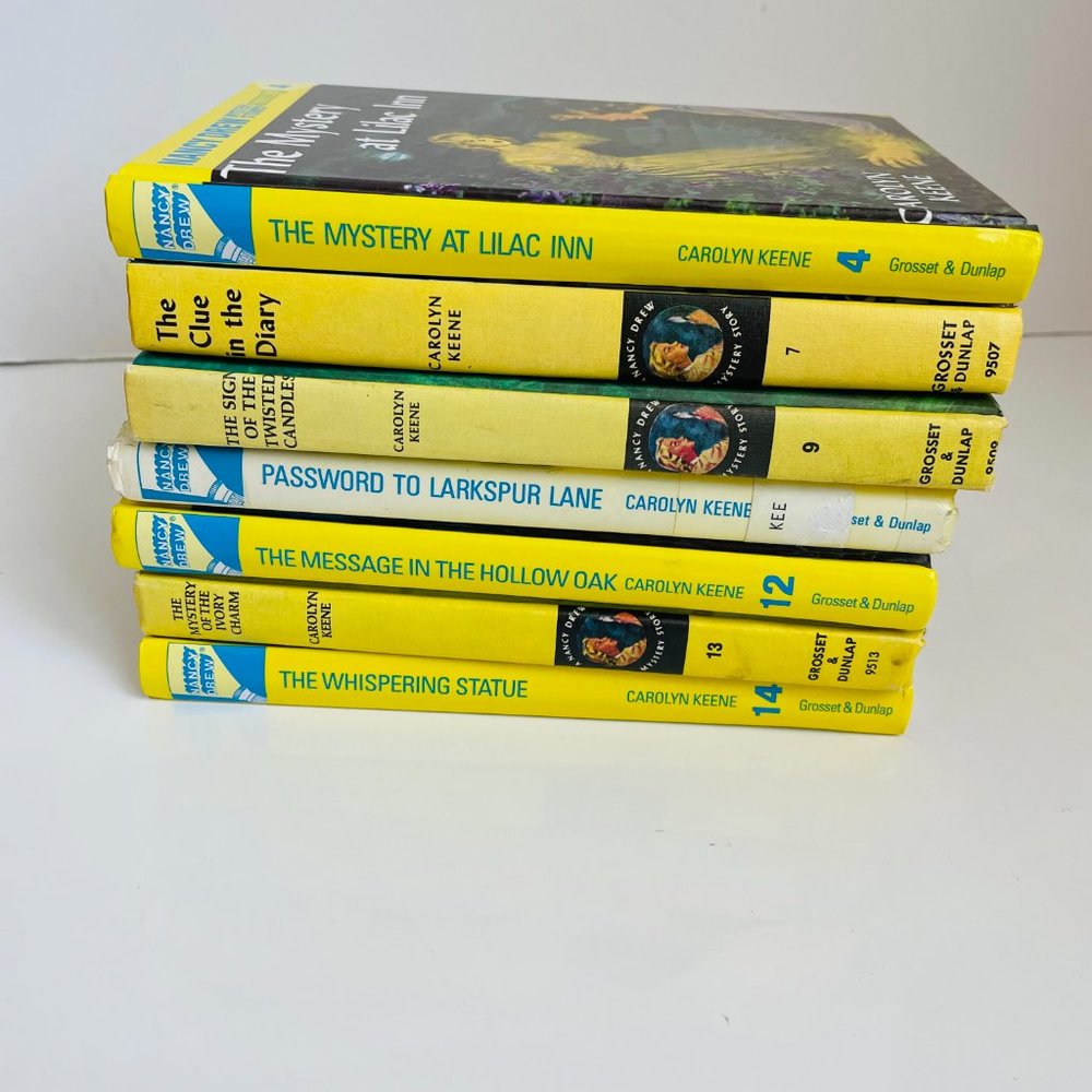 Nancy Drew by Carolyn Keene 7 Books Lot (4, 7, 9, 10, 12, 13, 14) Hardcover